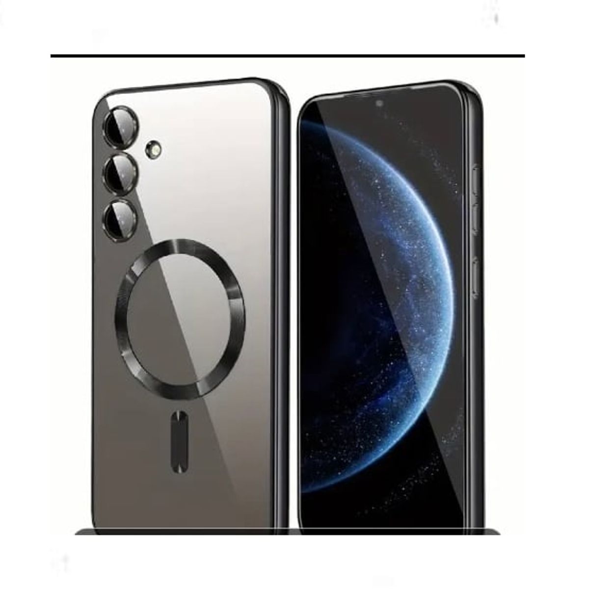 GENERICO - Funda Magnética para Samsung Galaxy S23 Ultra - Transparente - Negro