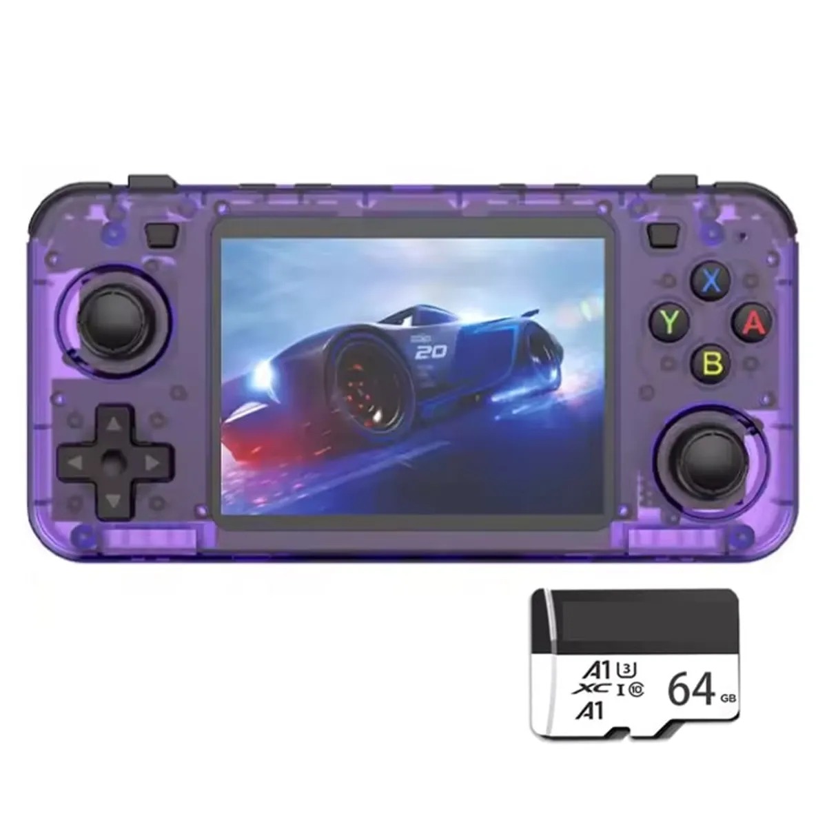 OVOTOUMI - Consola Portatil Retro Game R36H 64GB Morado