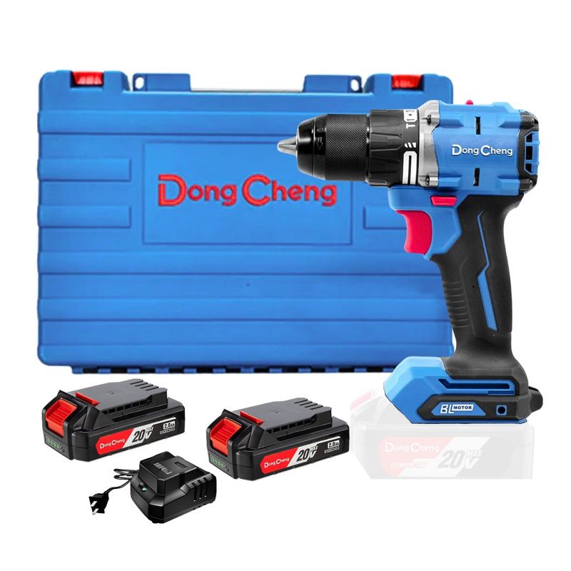 DONGCHENG - Taladro percutor 60nm + 2 baterias 2ah industrial DongCheng