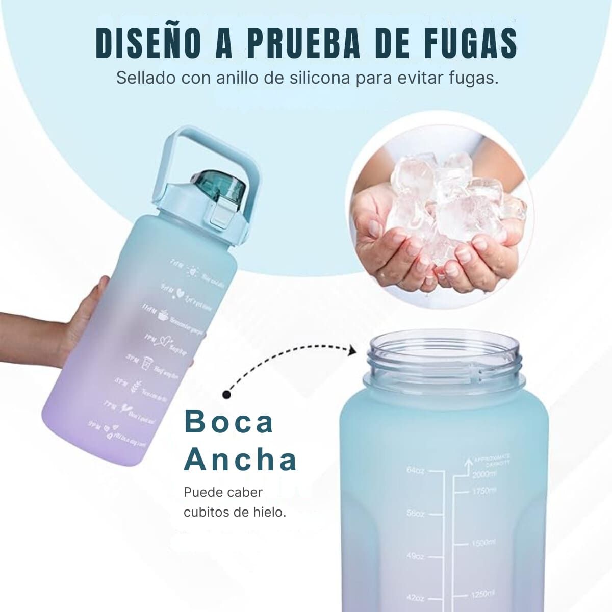 ELMEJORPRECIO - Tomatodo Portátil Bicolor Mate Motivacional con Stickers Verde