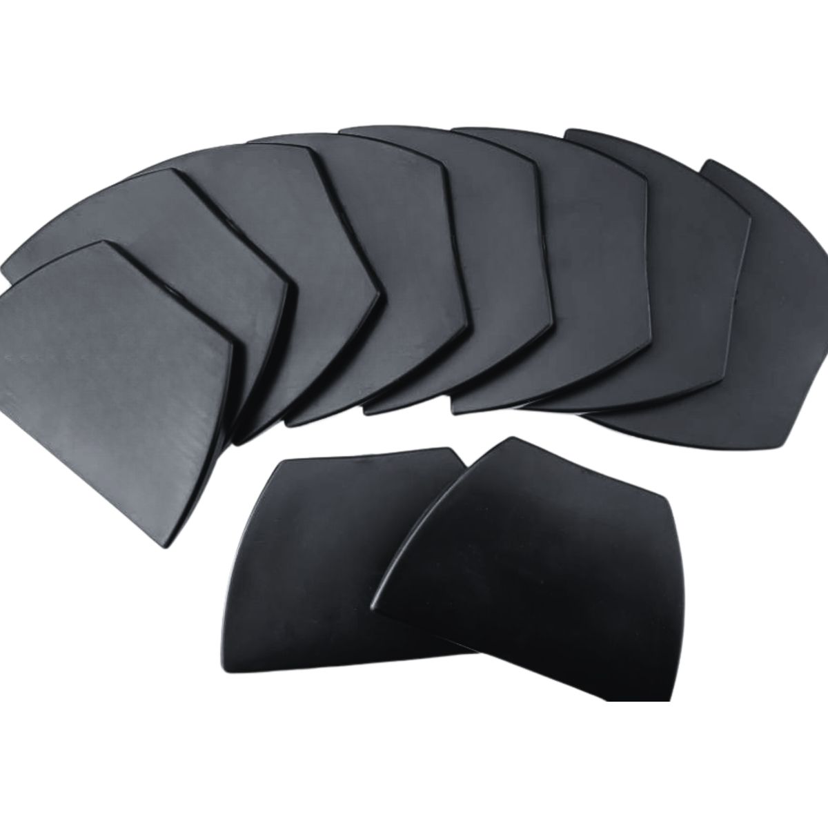 AC - JUEGO DE ESPATULAS DE GOMA NEGRO DE 4" AC PACK X 10