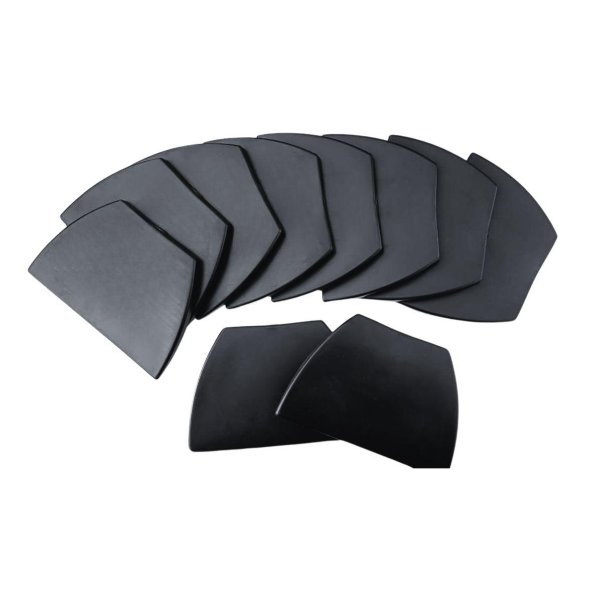 AC - JUEGO DE ESPATULAS DE GOMA NEGRO DE 4" AC PACK X 10