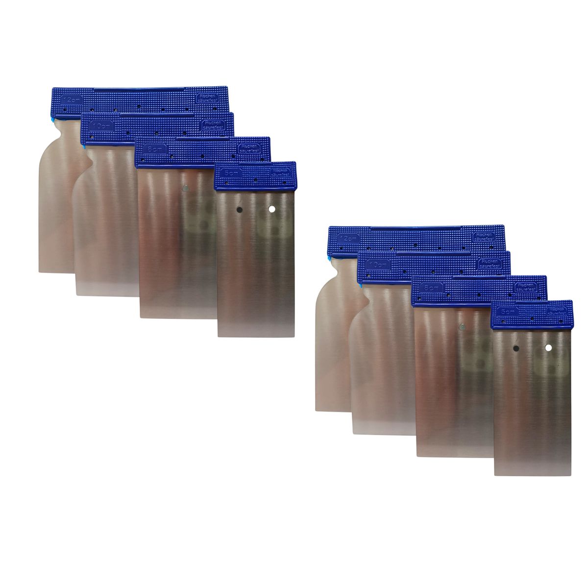 AC - SET DE 4 ESPATULAS FLEXIBLES DE ACERO AC PACK X 2