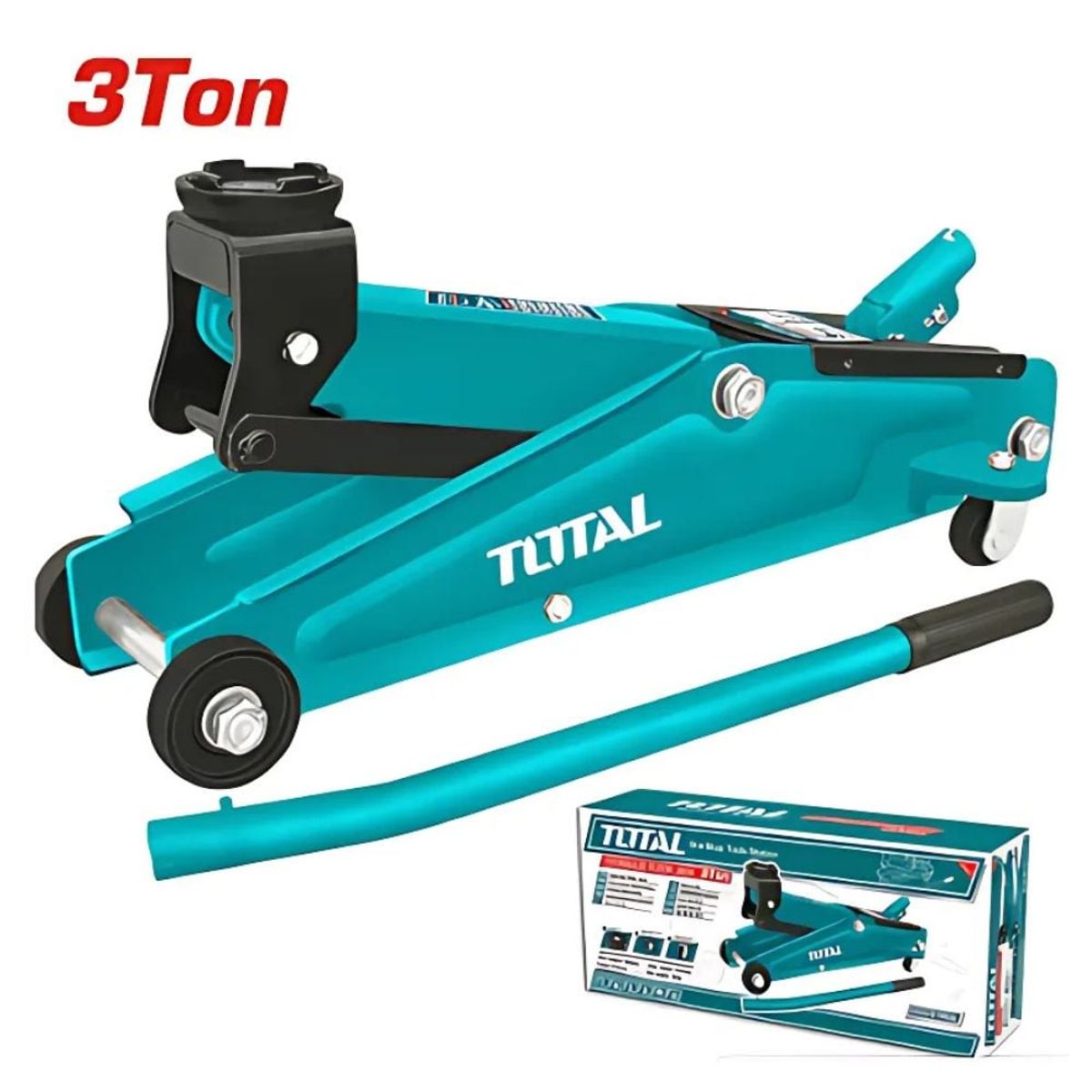 TOTAL TOOLS - Gata hidráulica de piso 3 toneladas 135-410MM THT10832