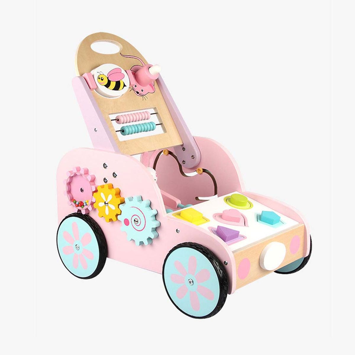 GULI GULI - ANDADOR DE CONEJITO CON JUEGOS SENSORIALES DE MADERA