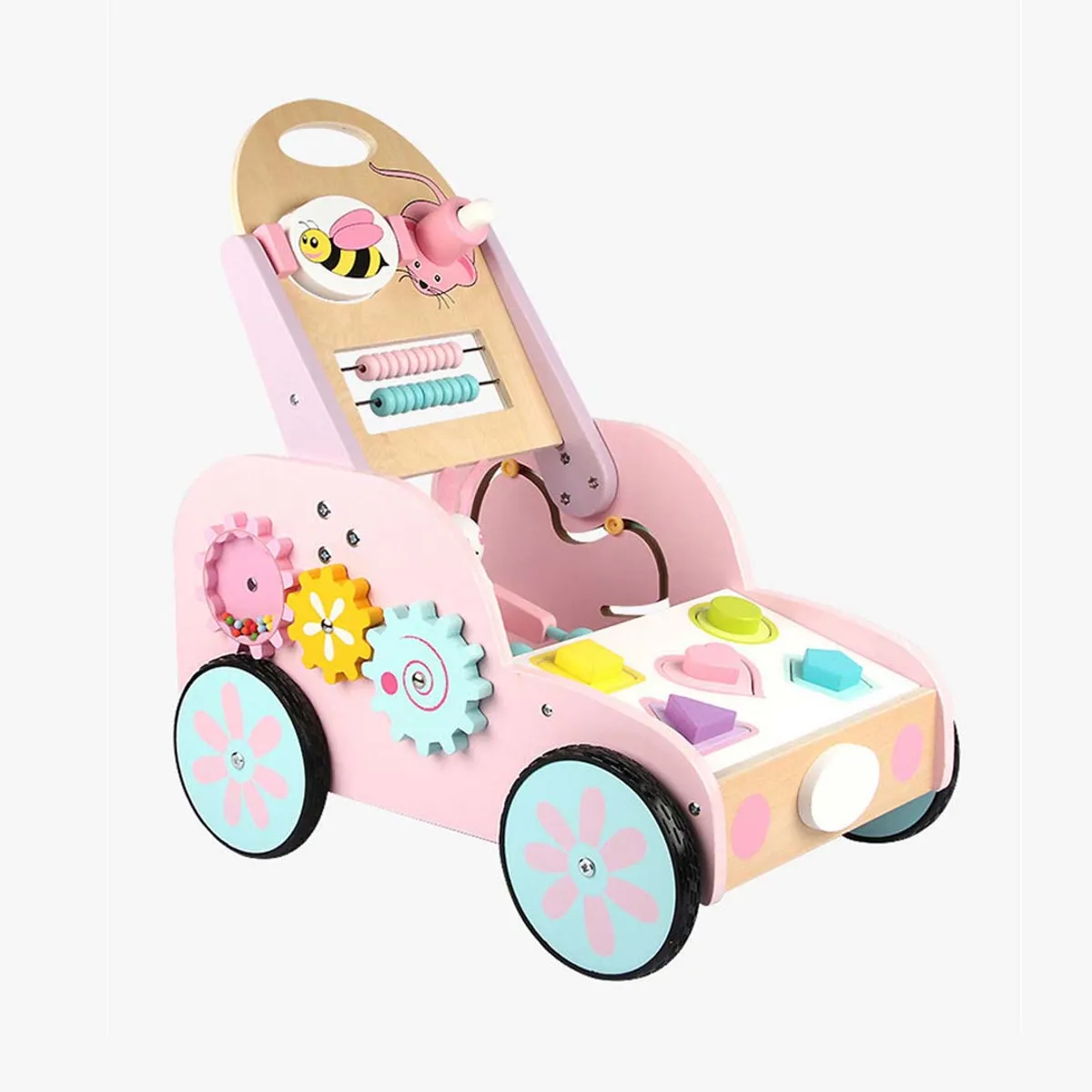 GULI GULI - ANDADOR DE CONEJITO CON JUEGOS SENSORIALES DE MADERA