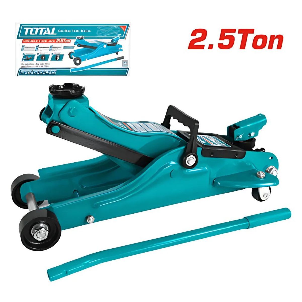 TOTAL TOOLS - Gata Piso Hidráulico 25TON Giratorio 360º Rang89 THT108256