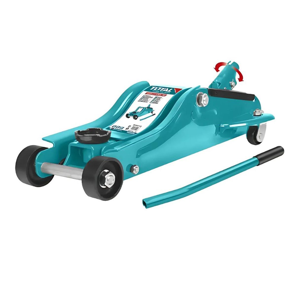 TOTAL TOOLS - Gata Piso Hidráulico 25TON Giratorio 360º Rang89 THT108256