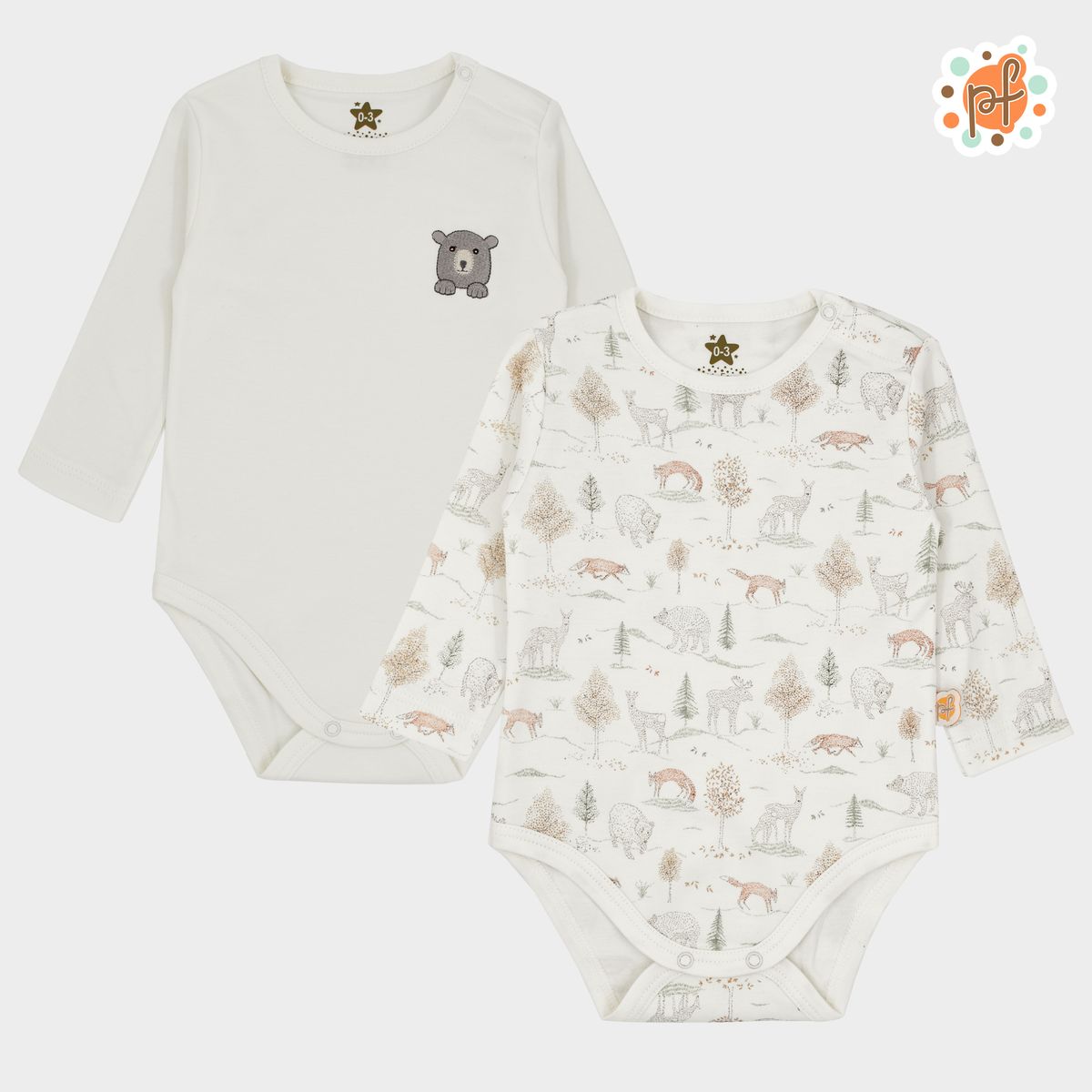 PETITE FOURMI - Set Bodys Amigos del Bosque