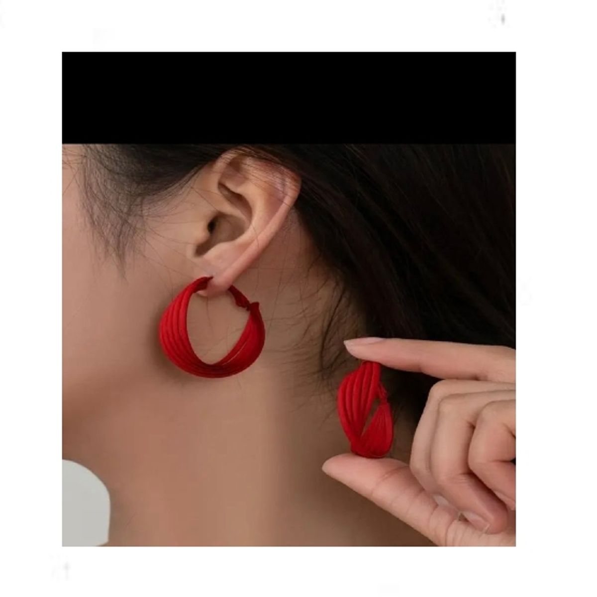 GENERICO - Argollas modelo Multicapa - Rojo