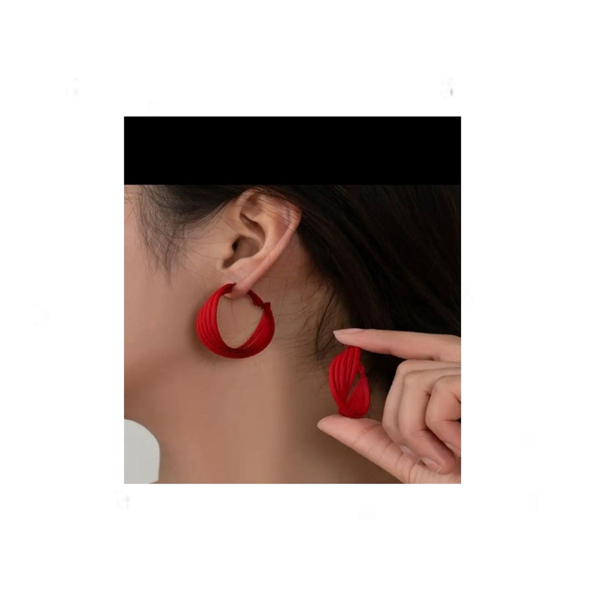 GENERICO - Argollas modelo Multicapa - Rojo