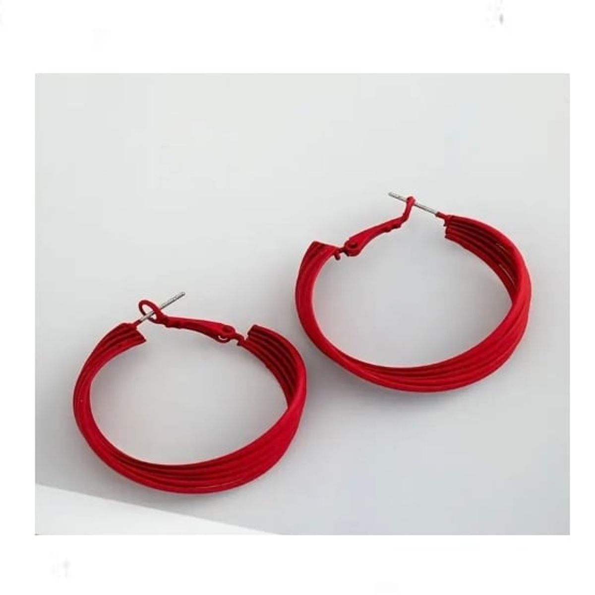 GENERICO - Argollas modelo Multicapa - Rojo