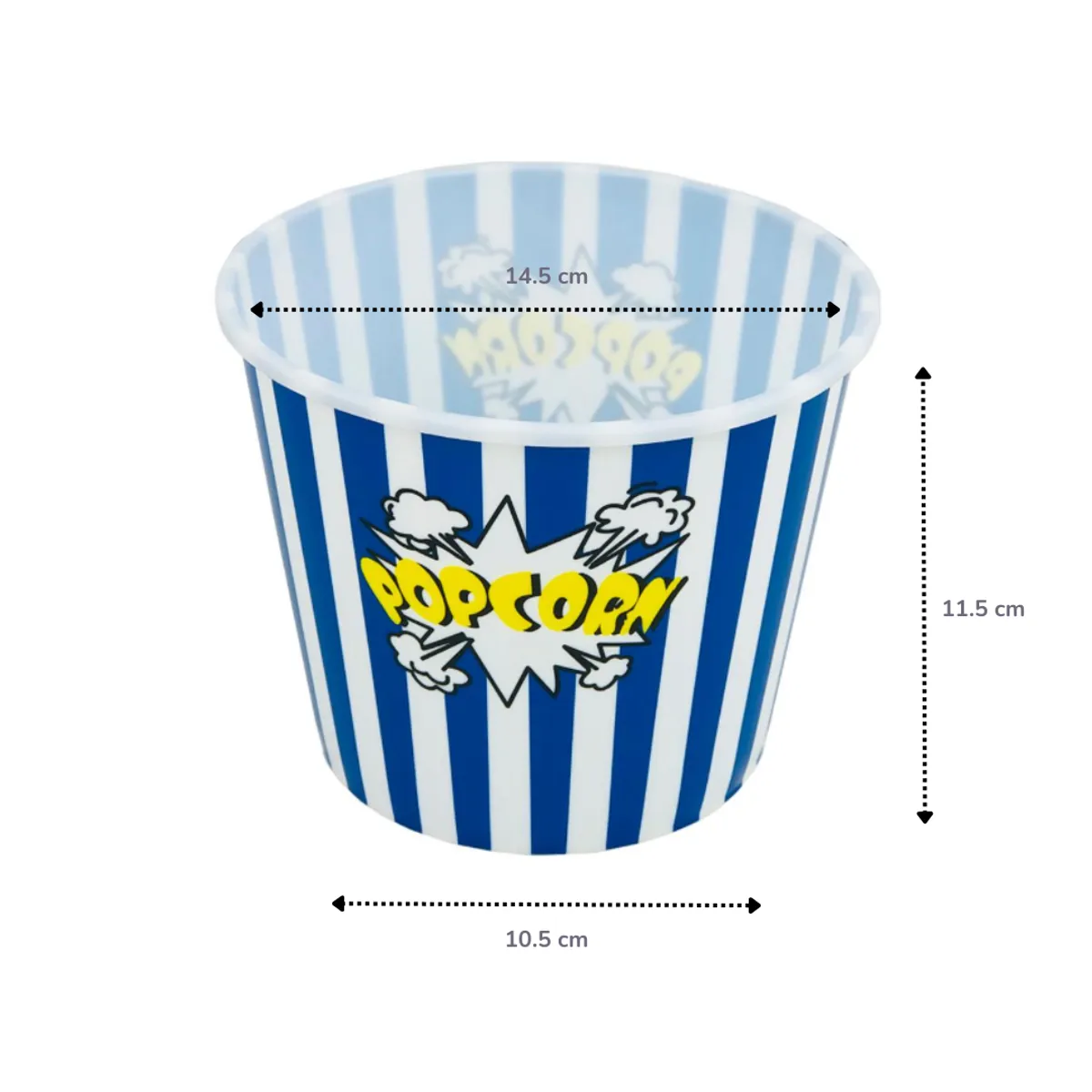 INSPIRA MARKET - Balde Popcorn Canchita Dinamico Practico Pack x2 Azul y Rojo