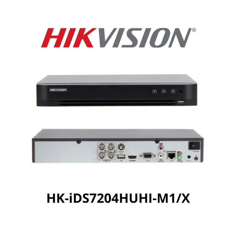 HIKVISION - DVR 4CH 5MP  HK-iDS7204HUHI-M1/X