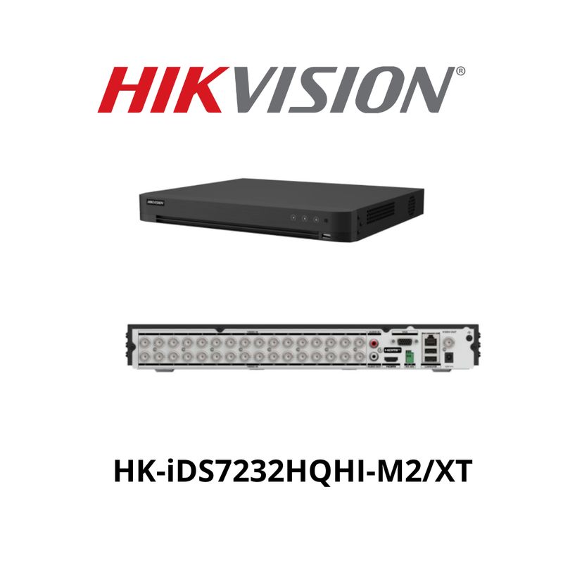 HIKVISION - DVR 32CH 5MP ACUSENSE  HK-iDS7232HQHI-M2/XT