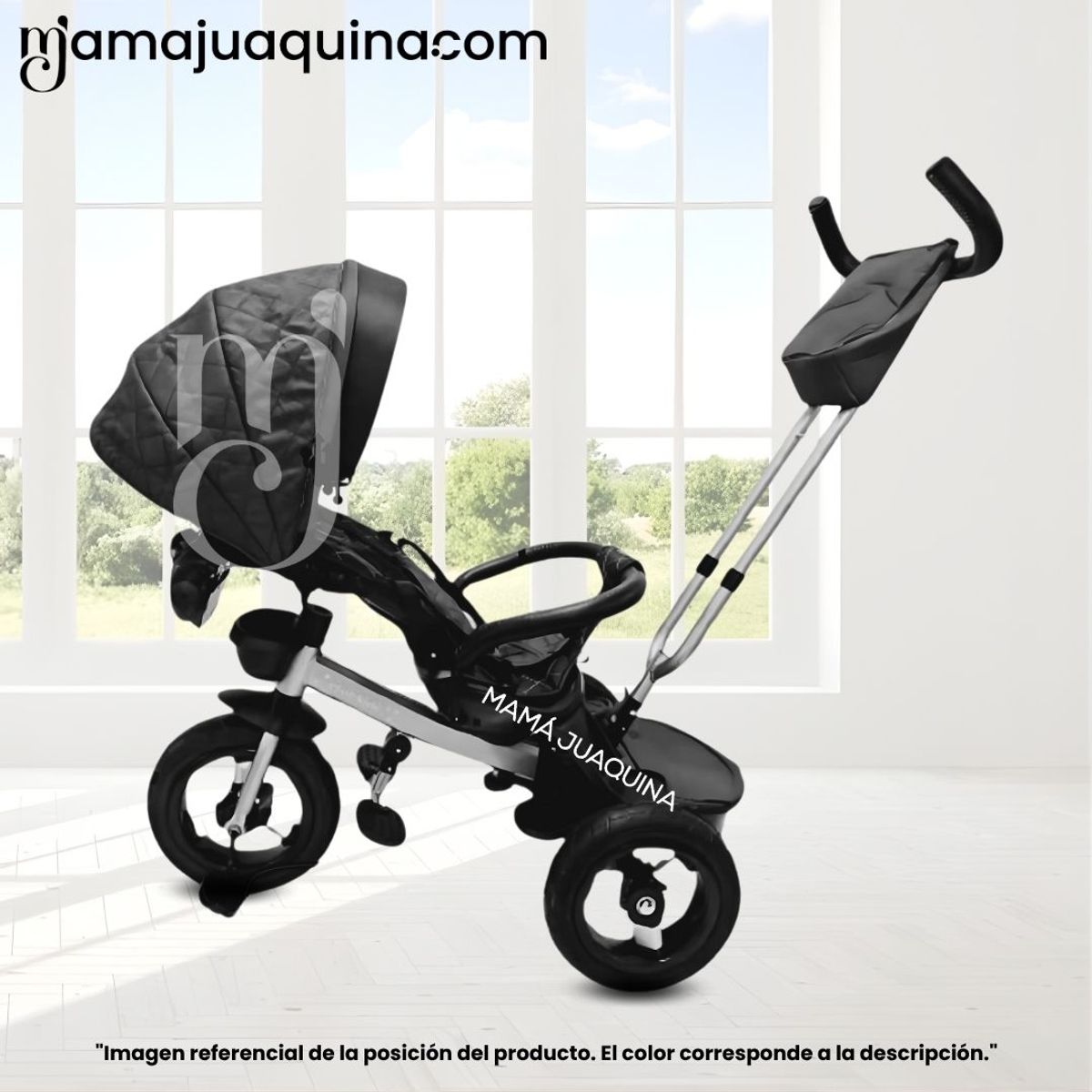 VELOX - Triciclo Giratorio 3 en 1 «SMART PREMIUM» USB Bluetooth Black