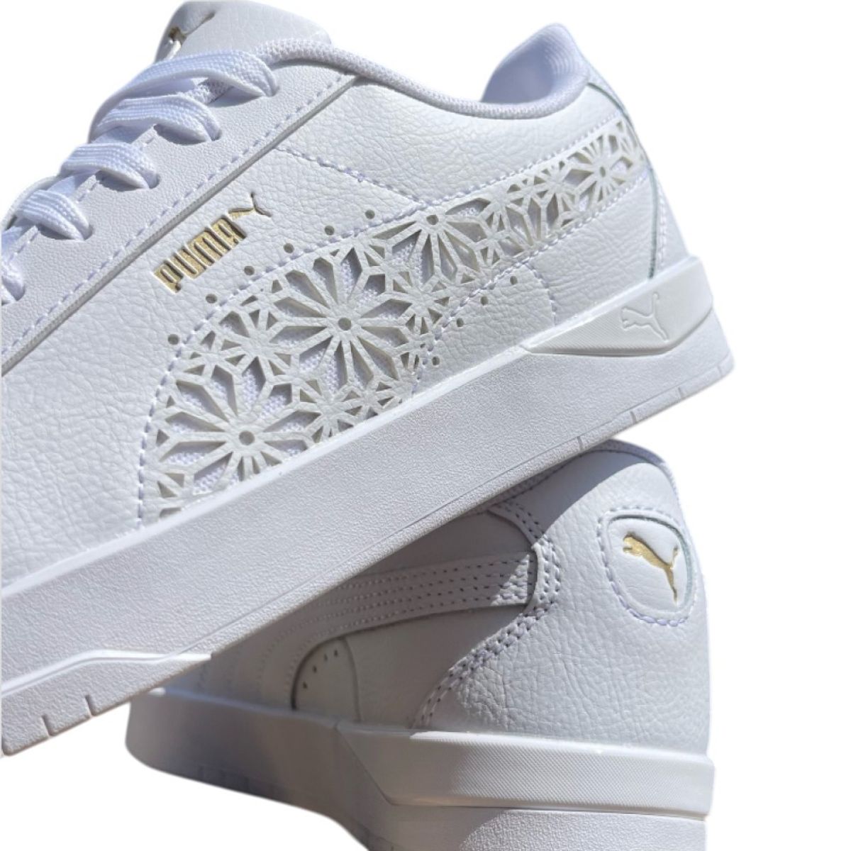 PUMA - Zapatilla Puma Jada Classic Lasercut 403187 01 Blanco para Mujer.-