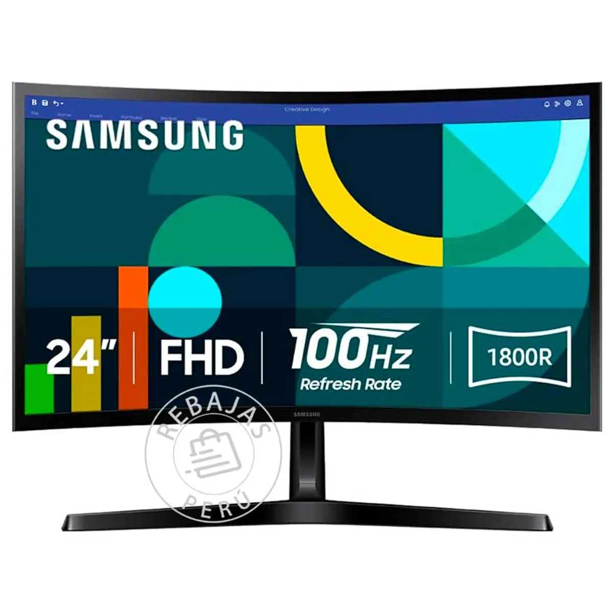 SAMSUNG - Monitor Samsung Curvo 24 FHD 100Hz FreeSync HDMI DisplayPort