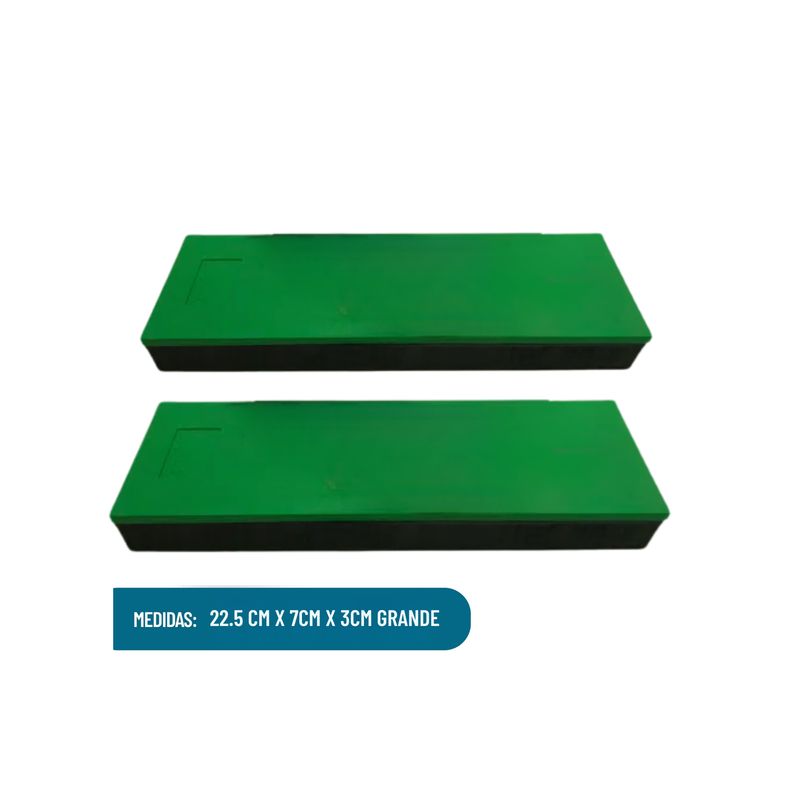 AC - JUEGO DE 2 BLOQUES DE LIJADO VERDE CON ESPONJA AC 22.5CMX7CMX3CM
