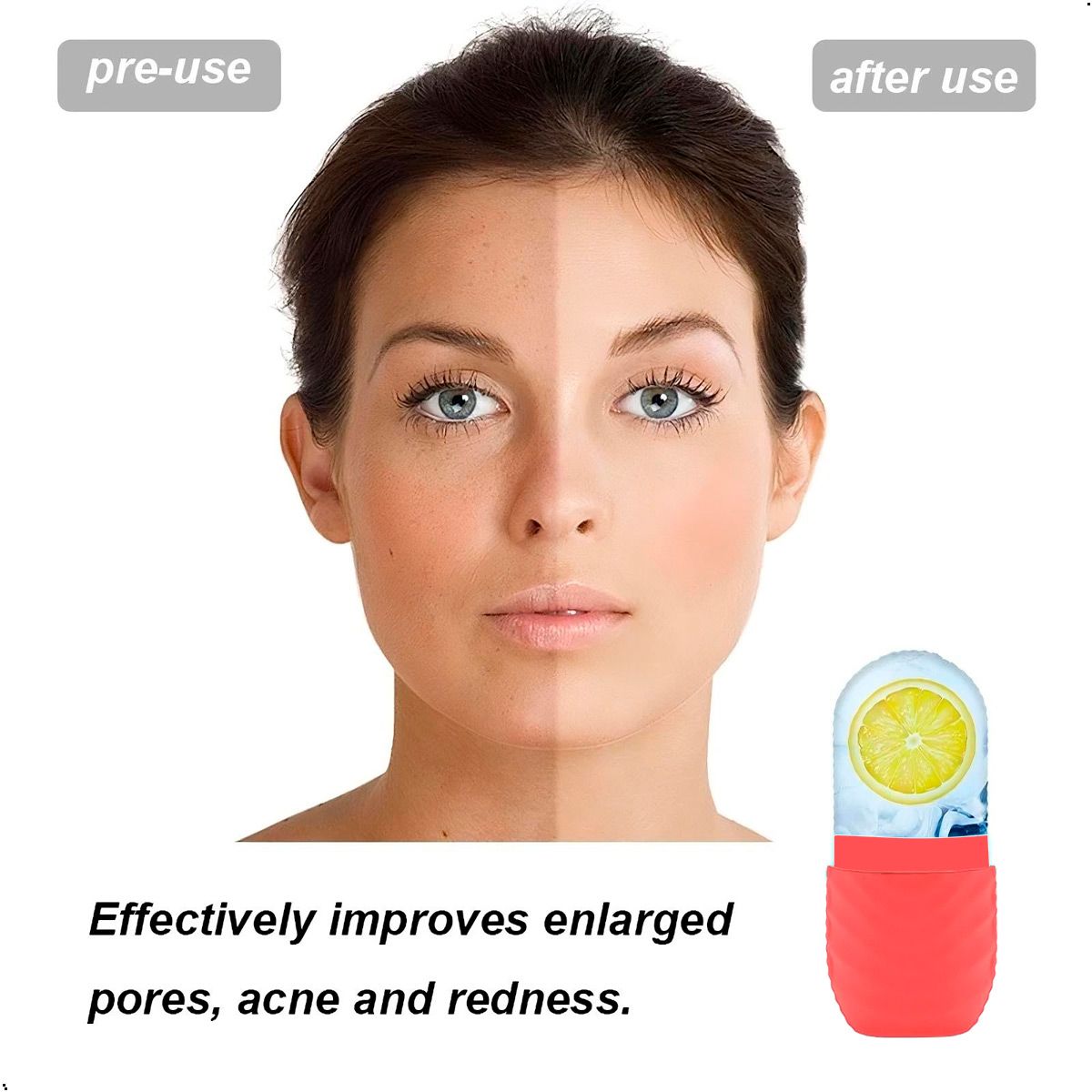 GENERICO - Aplicador Hielo Facial en Silicona Reutilizable  X 2 unidades