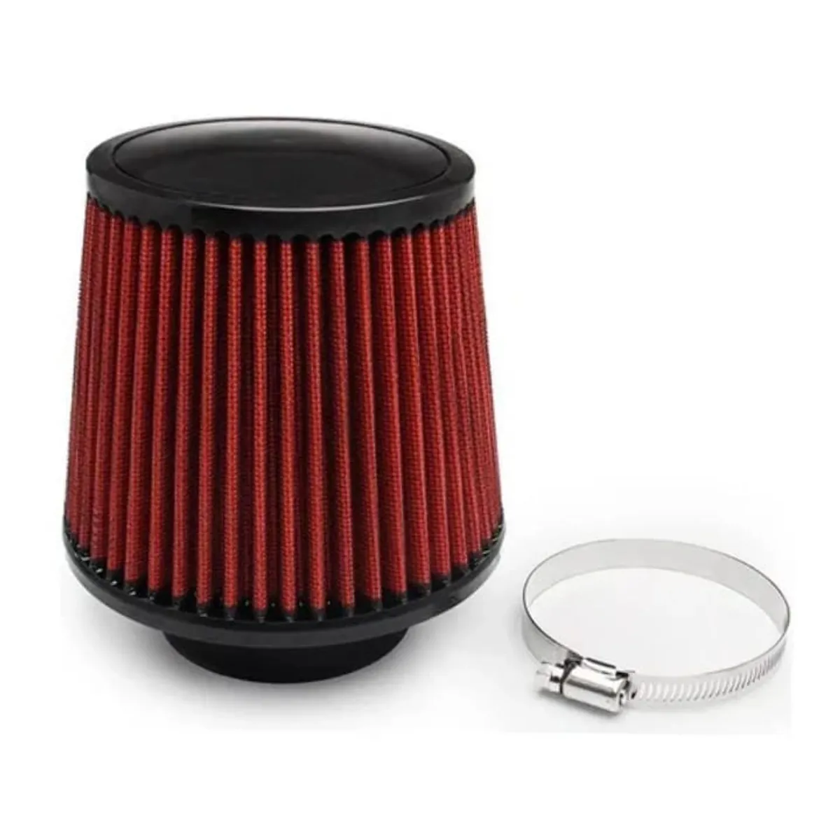 GENERICO - Redondo Universal Cónico Filtro De Aire Universal Color Rojo