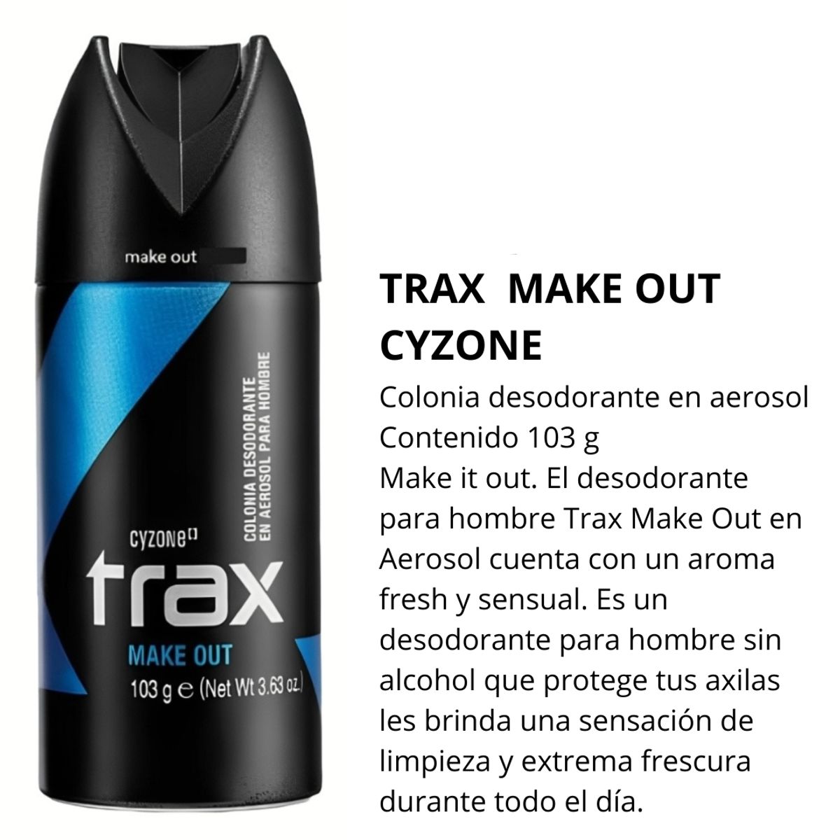 CYZONE - Set x 2 Colonia desodorante Trax  make out cyzone