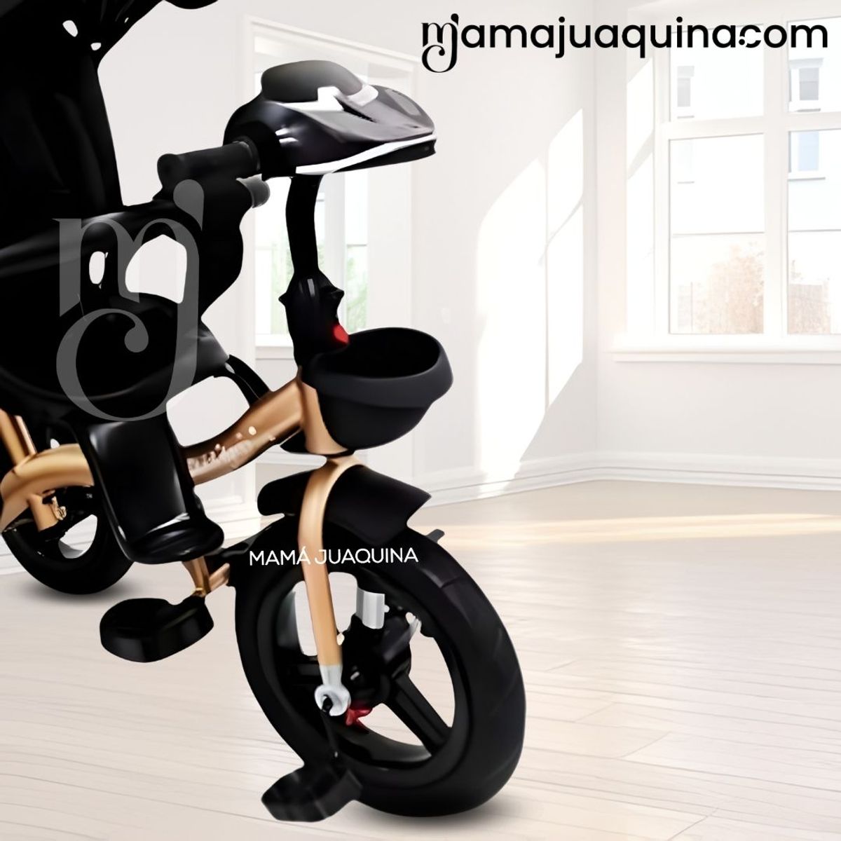 KIDS - Triciclo Guiador Giratorio «MAXUS» Black