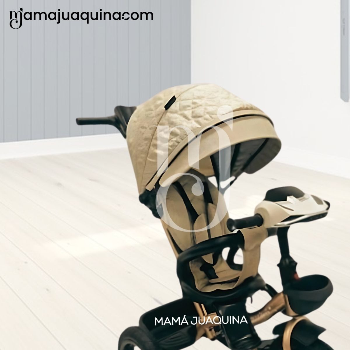 KIDS - Triciclo Guiador Giratorio «MAXUS» Beige