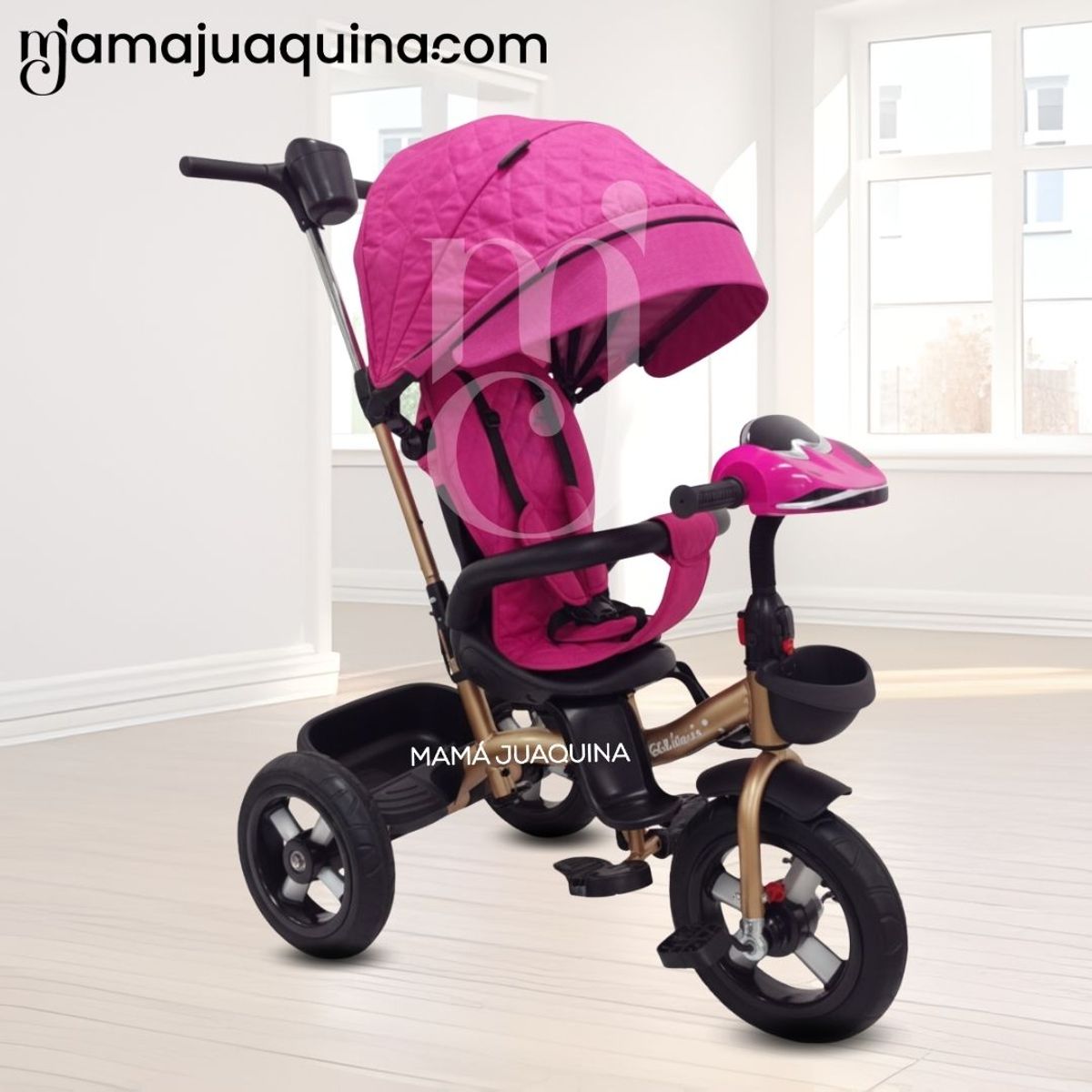 KIDS - Triciclo Guiador Giratorio «MAXUS» Rosado