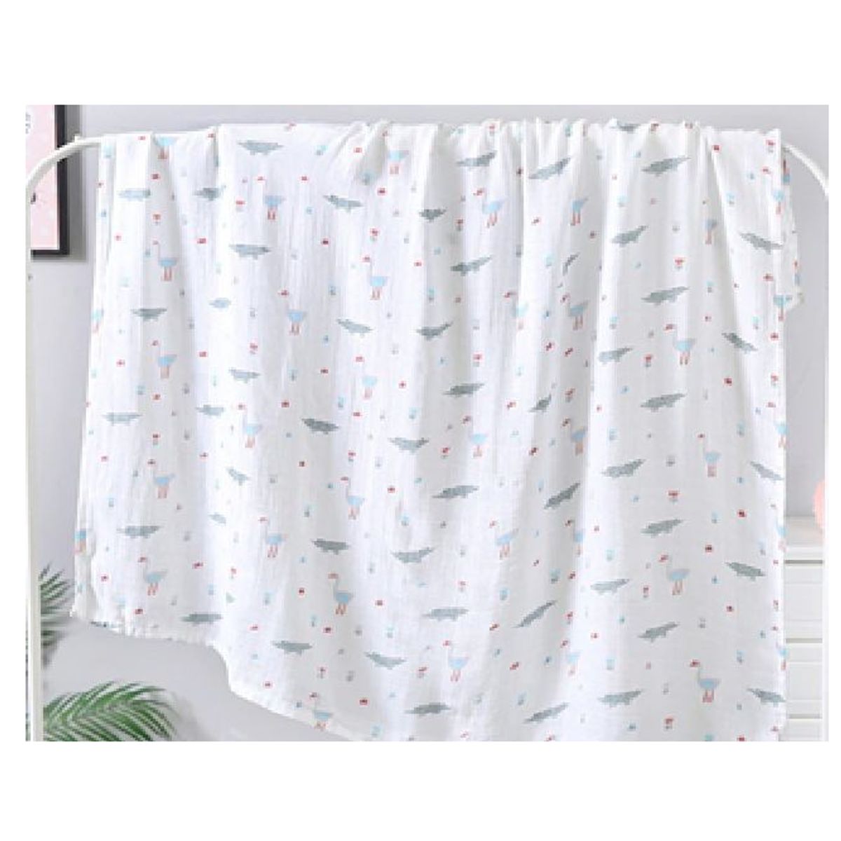 GENERICO - Manta de Muselina Suave para Bebé 100% Algodón cocodrilo