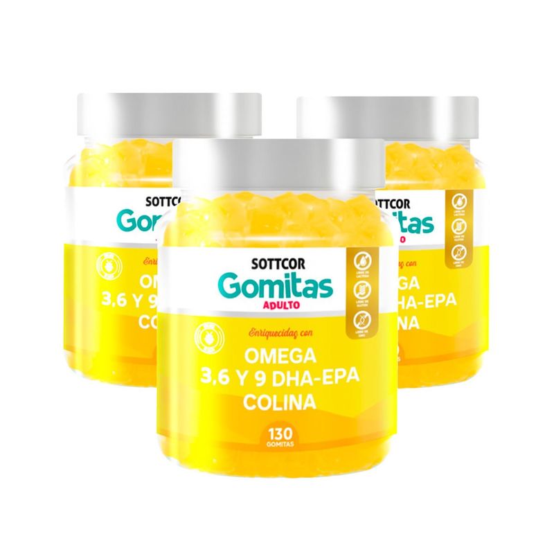 GENERICO - Gomitas De Omega 3 Sottcor 3 Pack