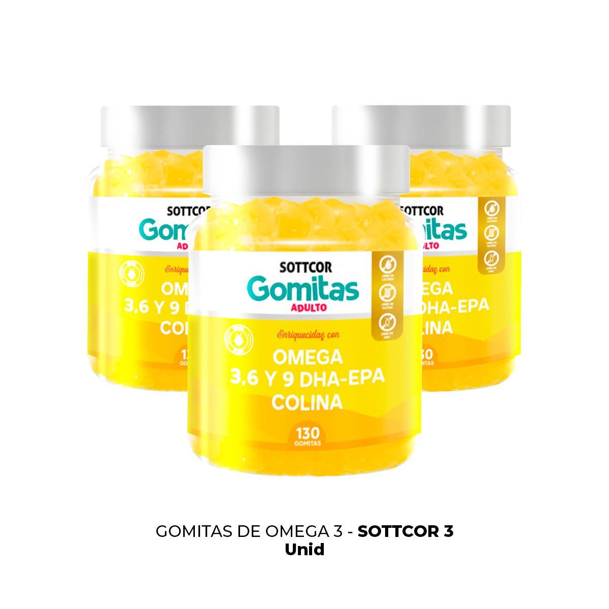 GENERICO - Gomitas De Omega 3 Sottcor 3 Pack