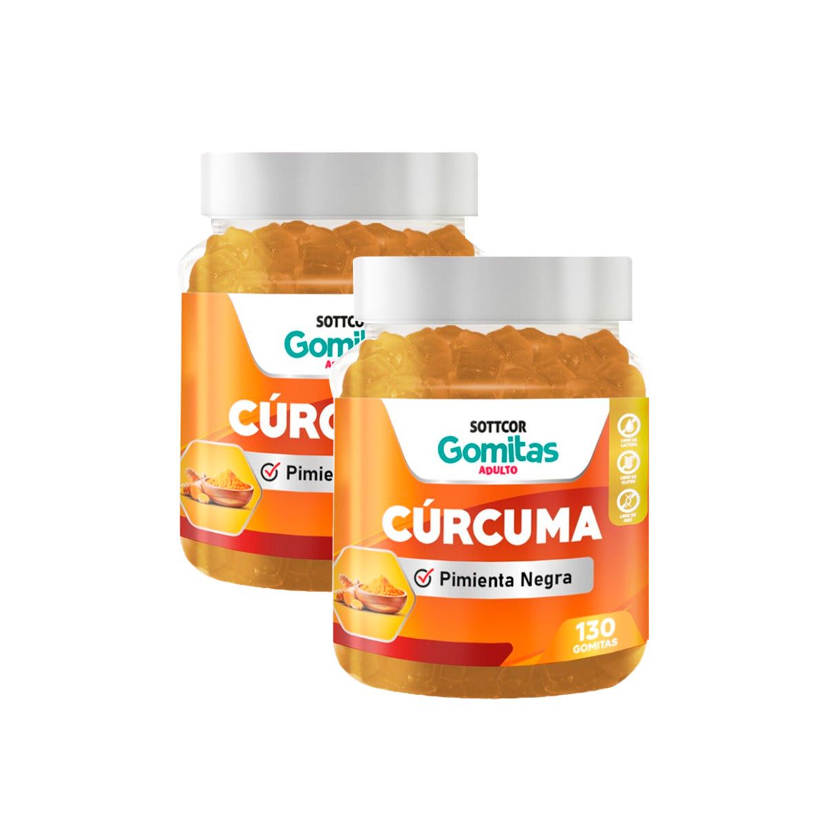 GENERICO - Gomitas De Curcuma Sottcor 2 Pack