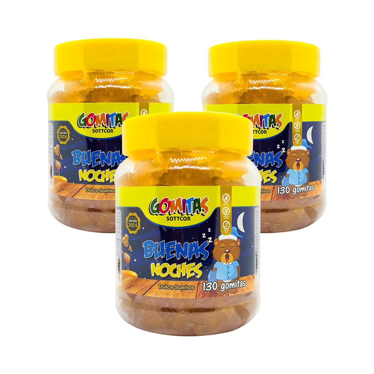 GENERICO - Buenas Noches para Niños Gomitas Sottcor 100gr 3Und