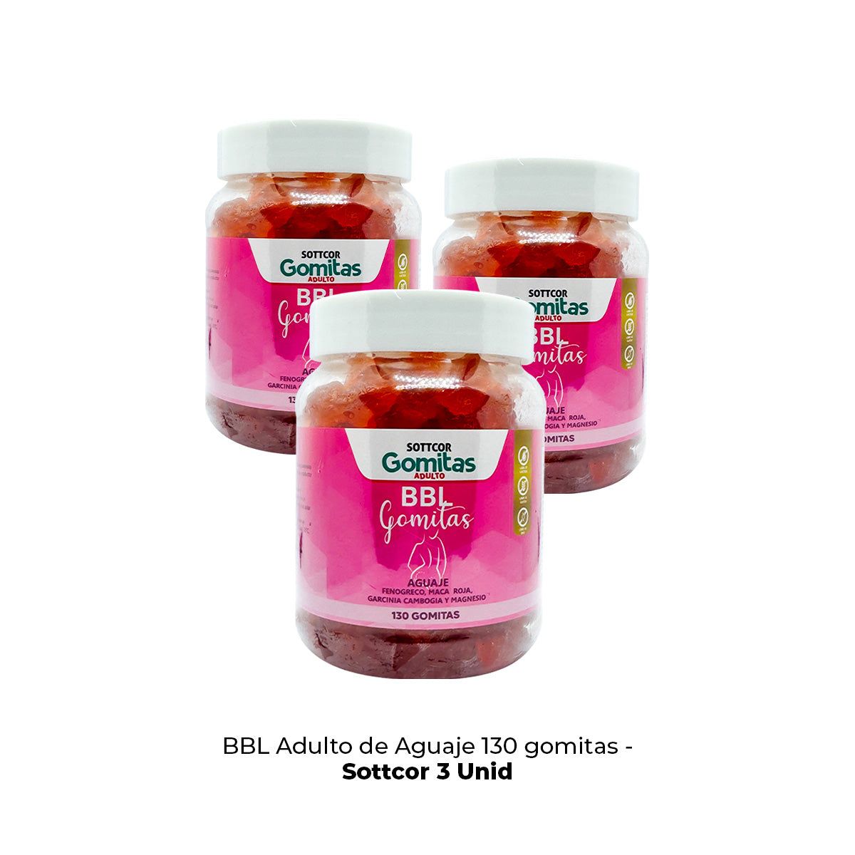 GENERICO - Aguaje Bbl para Adultos Gomitas Sottcor 100gr 3Und