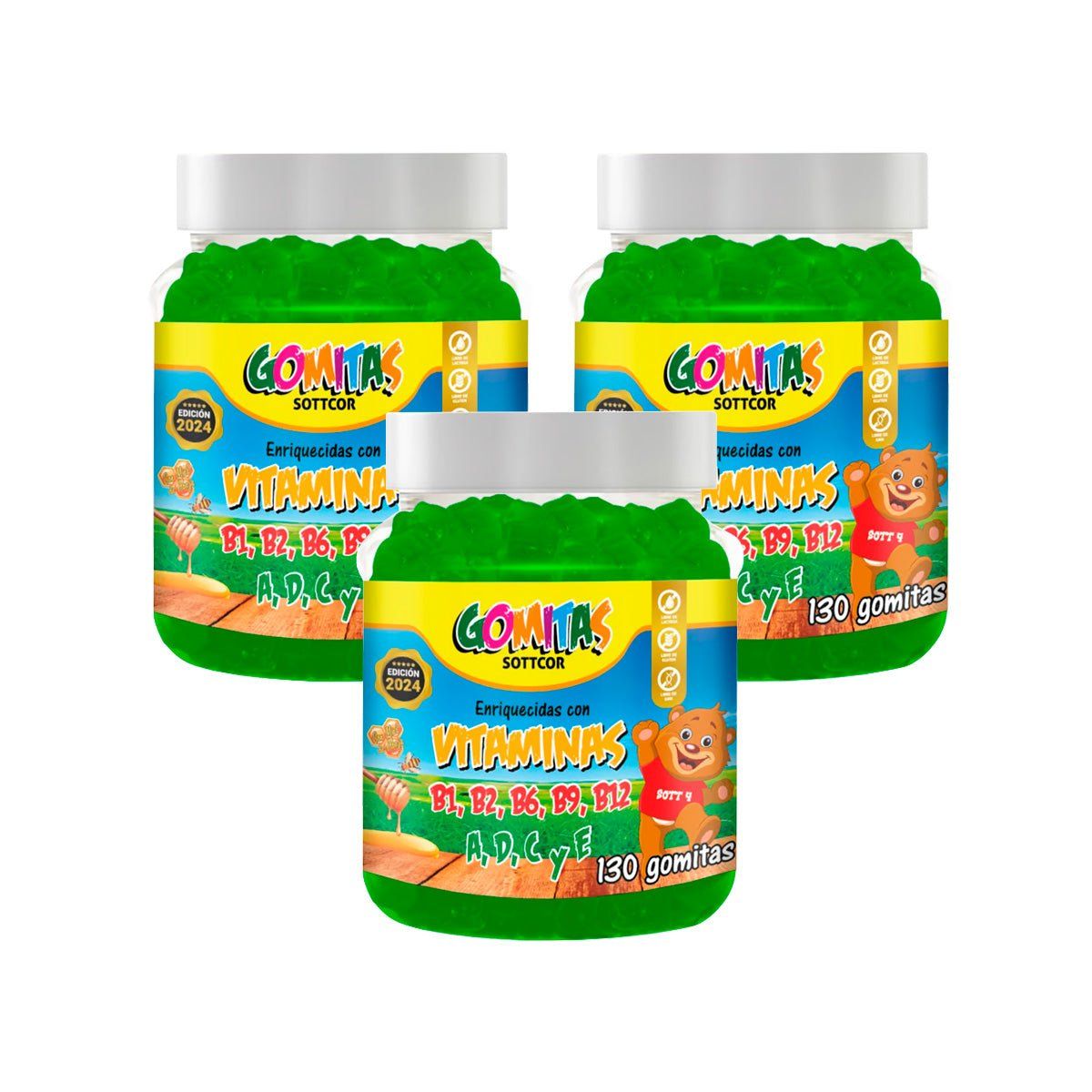 GENERICO - Gomitas para Niños Vitaminas 130 Gomitas Sottcor 3 und