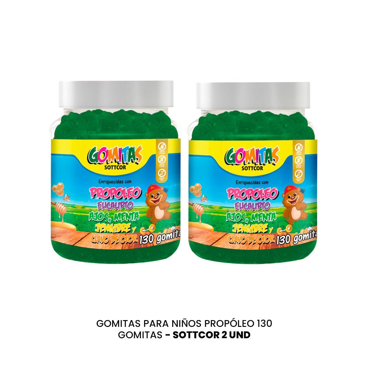 GENERICO - Gomitas para Niños Propoleo 130 Gomitas Sottcor 2 und