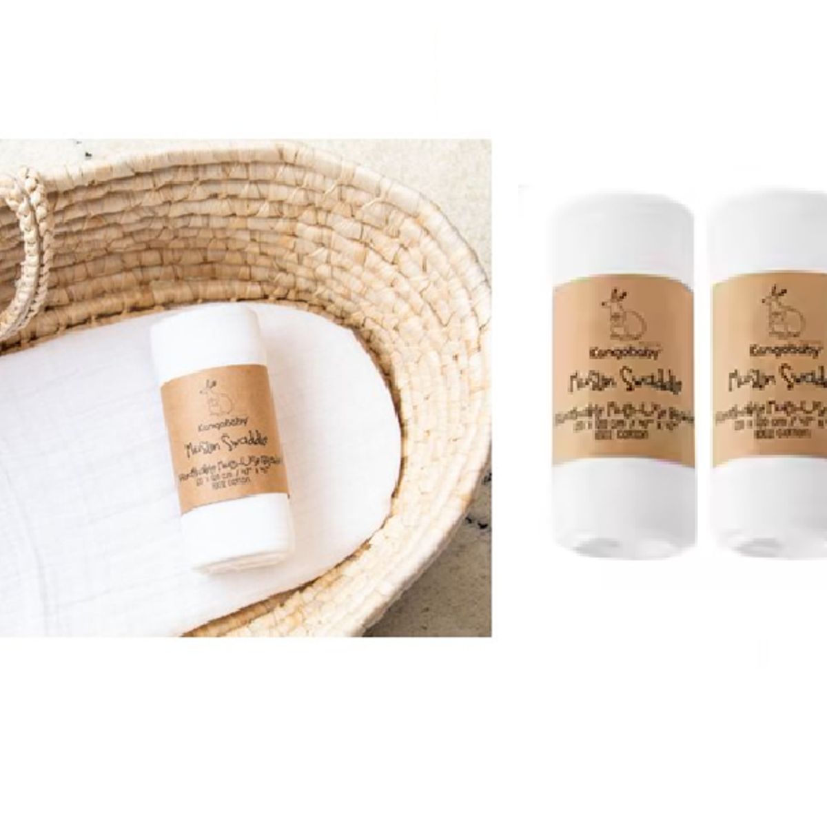 GENERICO - Manta de Muselina Suave para Bebé 100% Algodón blanca