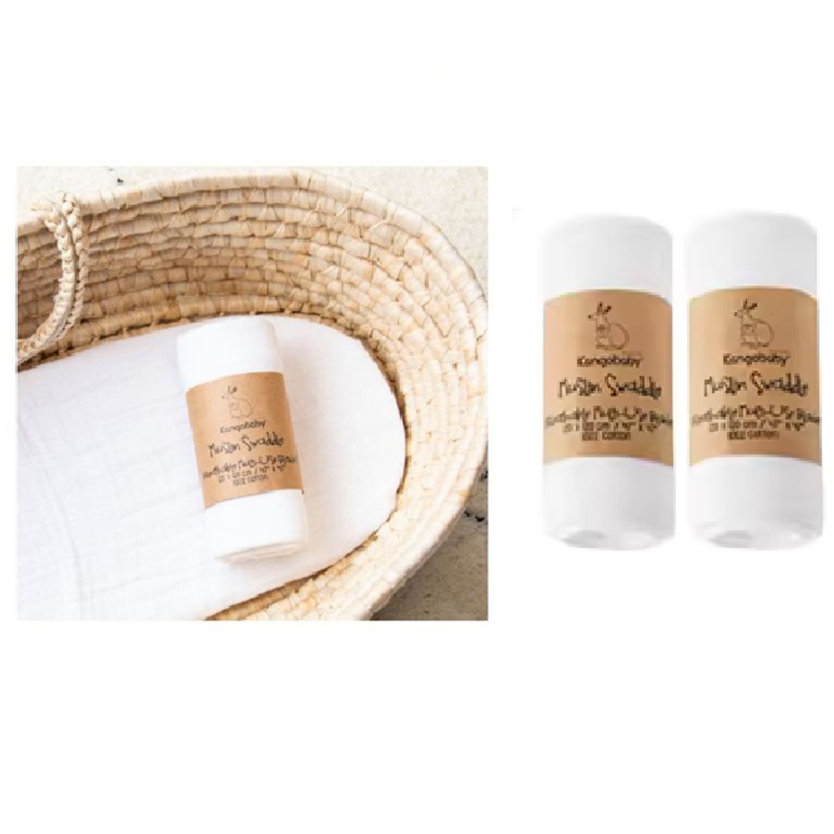 GENERICO - Manta de Muselina Suave para Bebé 100% Algodón blanca