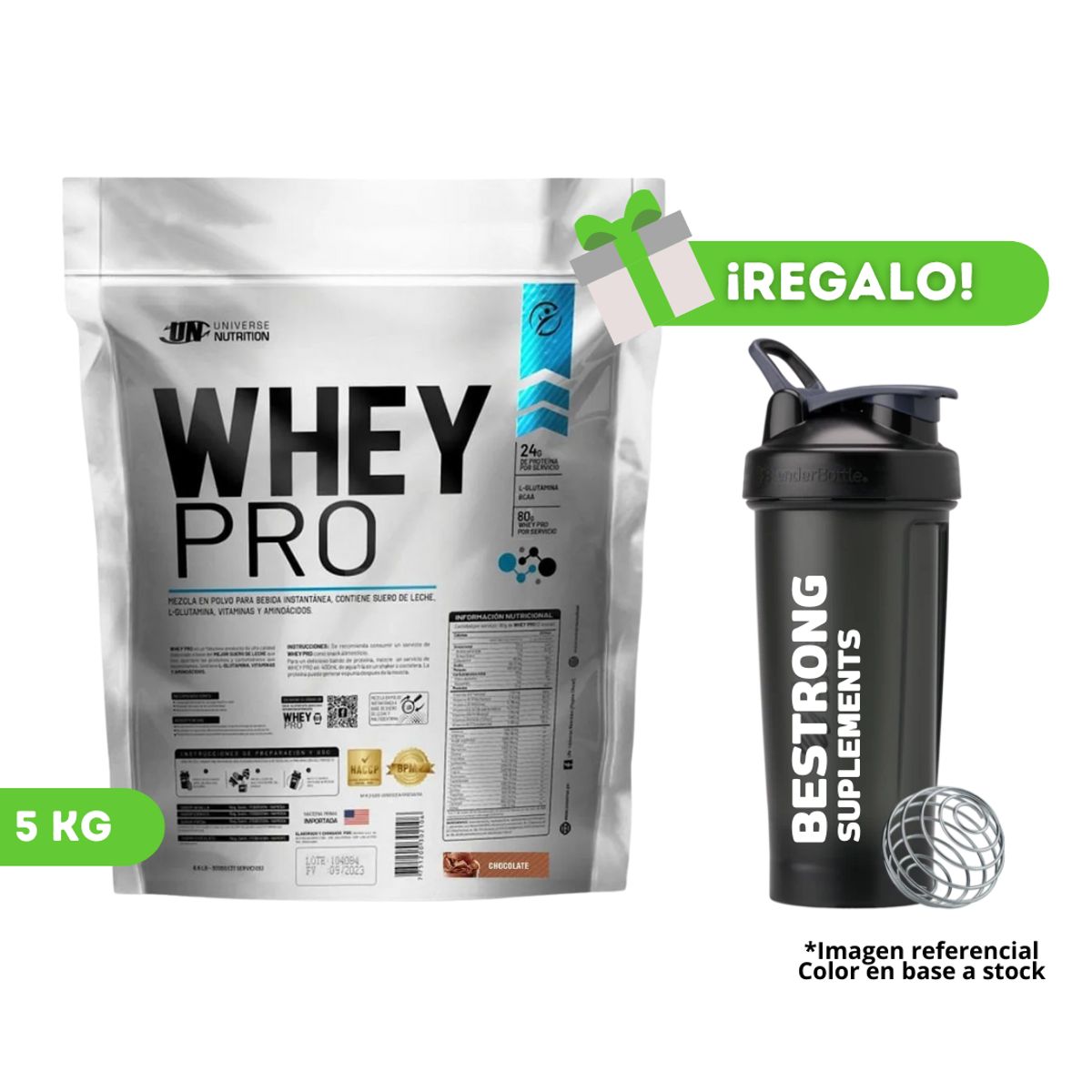 UNIVERSE NUTRITION - PROTEÍNA WHEY PRO 5KG CHOCOLATE + SHAKER