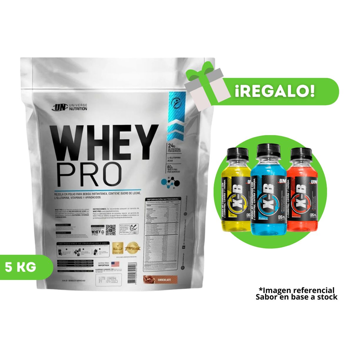 UNIVERSE NUTRITION - PROTEÍNA WHEY PRO 5KG CHOCOLATE + X-B