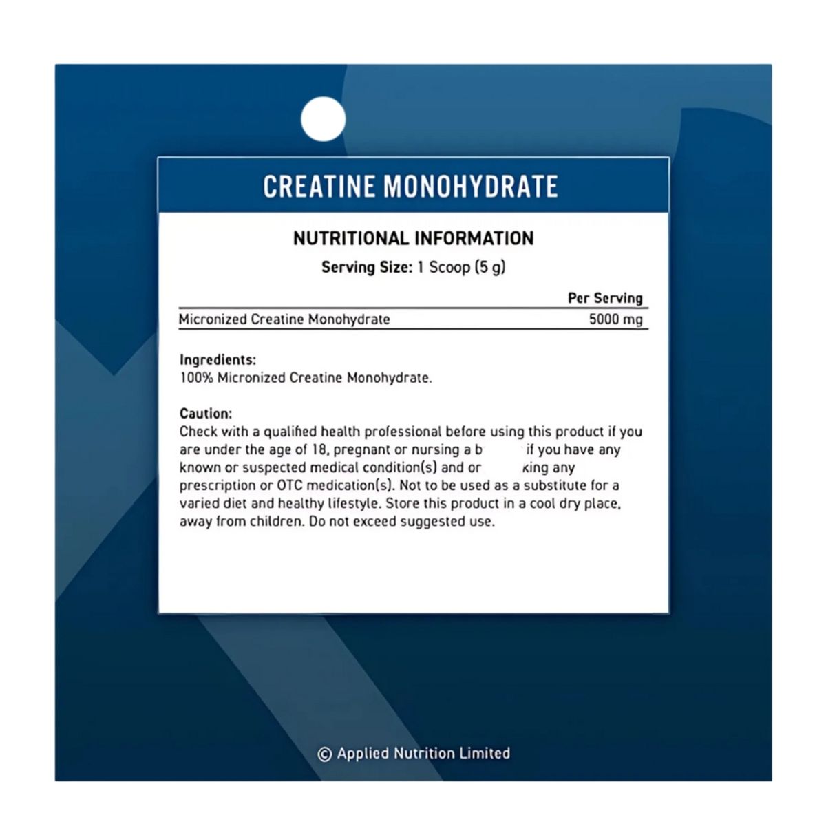 APPLIED NUTRITION - creatina applied nutrition 500 gramos monohydrate micronized