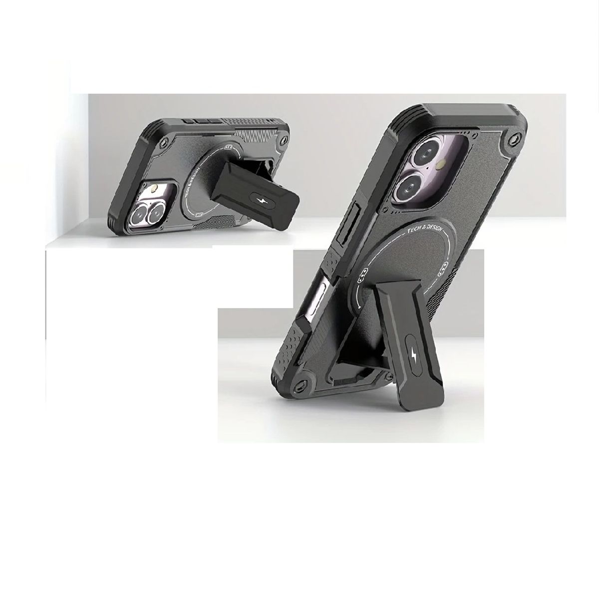 GENERICO - CASE MOKET ARMOR ANTICAIDAS PARA IPHONE 14 PRO MAX NEGRO