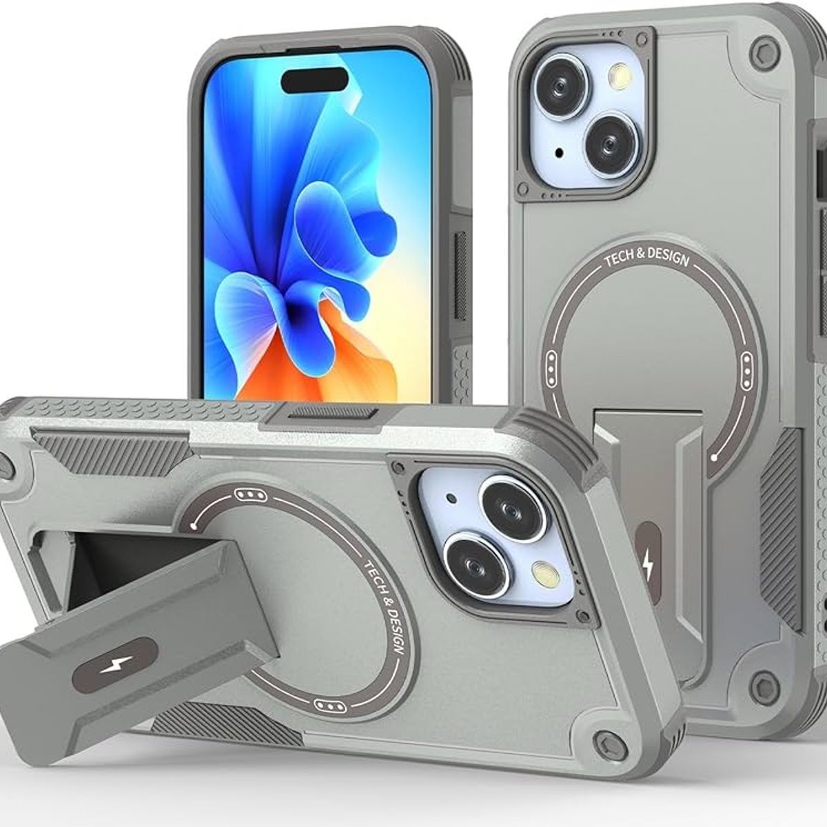 GENERICO - CASE MOKET ARMOR ANTICAIDAS PARA IPHONE 16 PRO MAX GRIS