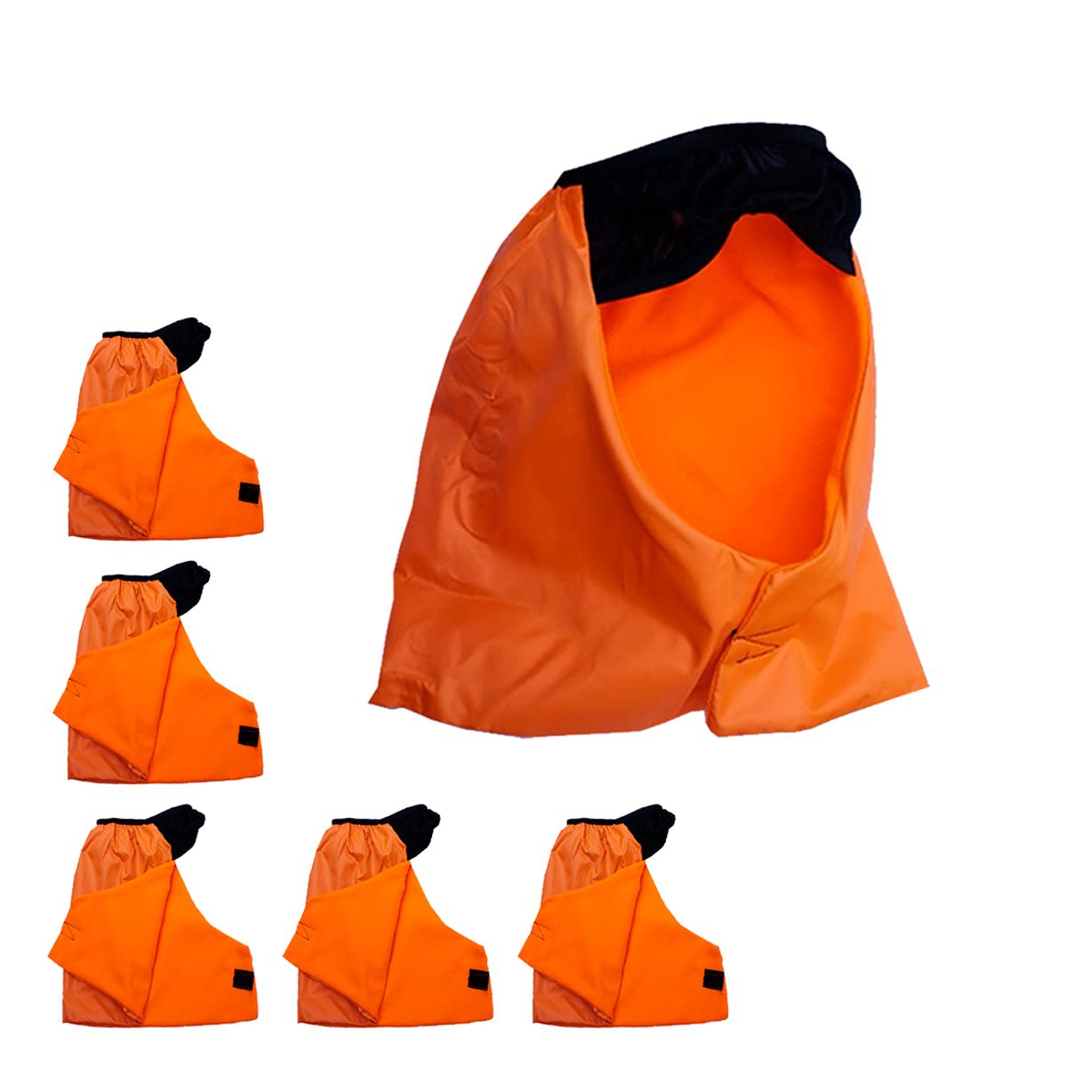 GENERICO - Pack 3 und Cortaviento Taslan Impermeable con forro Polar Estándar Naranja