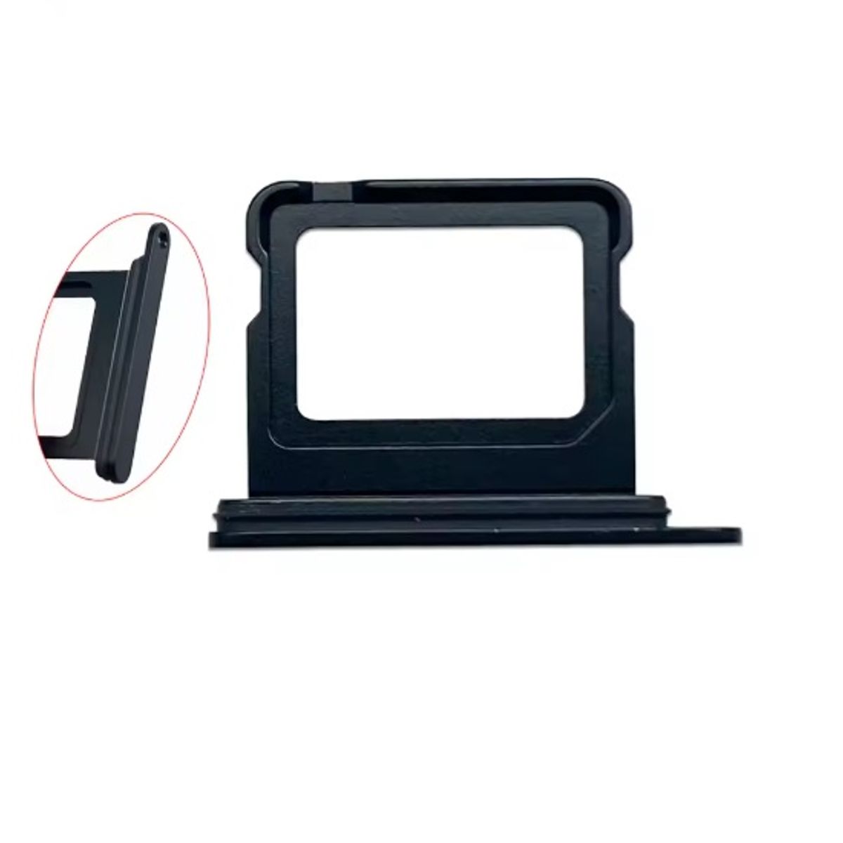 GENERICO - Repuesto Bandeja SIM iPhone 16 y 16 Plus Color NEGRO