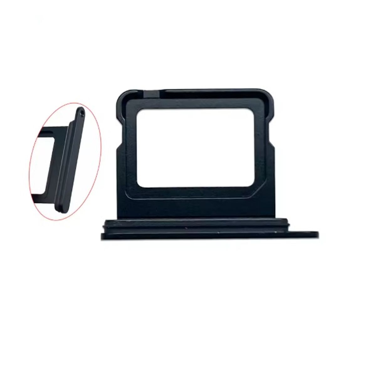 GENERICO - Repuesto Bandeja SIM iPhone 16 y 16 Plus Color NEGRO