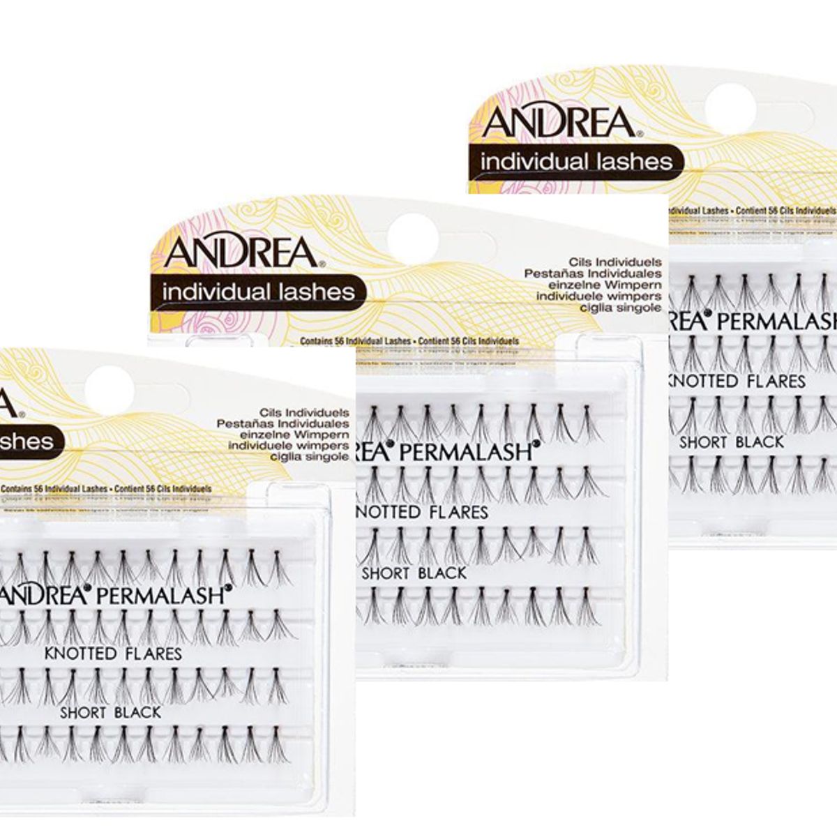 ANDREA - Pack 3 Pestañas Permalash Short Black