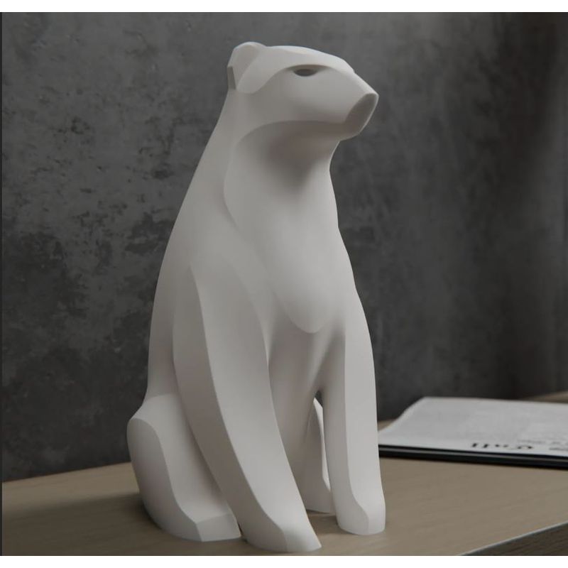 GENERICO - ADORNO EXCLUSIVO OSO POLAR BLANCO 23cm x 11cm x 16cm