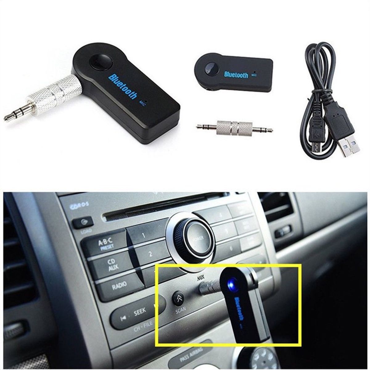GENERICO - Adaptador Receptor Bluetooth de Audio BT AUDIO AUX